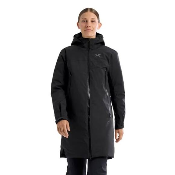 Arc'teryx Women's Large Black Beta Down Parka Coat Hooded Zip Up Outdoor HR4-32 - Picture 1 of 12